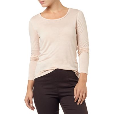 Phase Eight Natural Scoop Neck Tee